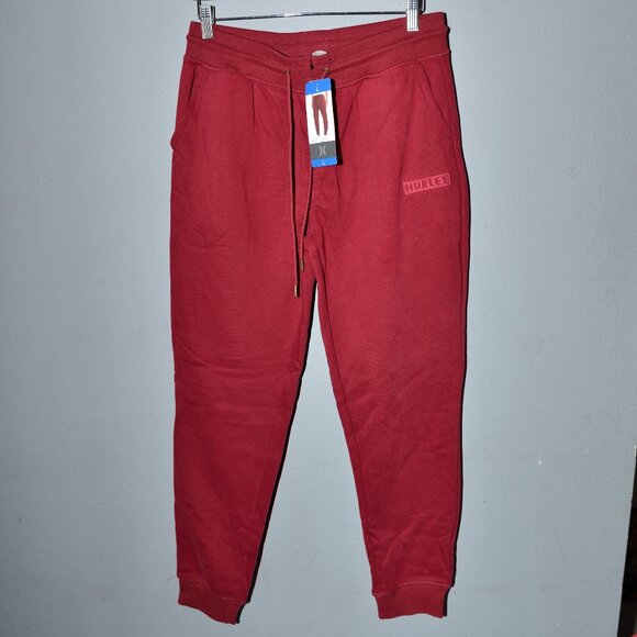 Hurley Men’s Fleece Jogger -RED- NWT - Picture 1 of 6